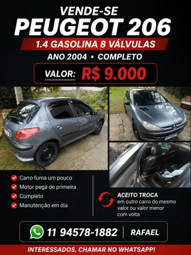 Peugeot 206 Presence 1.4/ 1.4 Flex 8V 5P 2004