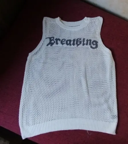 Colete de malha masculina