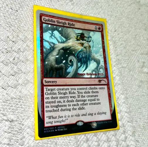 MTG Goblin Sleigh Ride 2015 Holiday Promo NM Foil