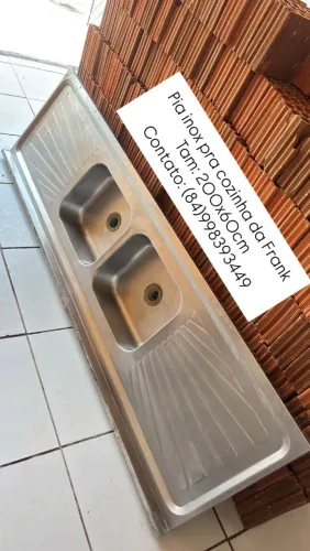 Pia inox cozinha 2 metros