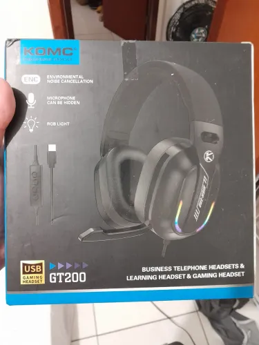 Fone Headset Gamer Komic GT200 Possui Rgb NOVO e Lacrado