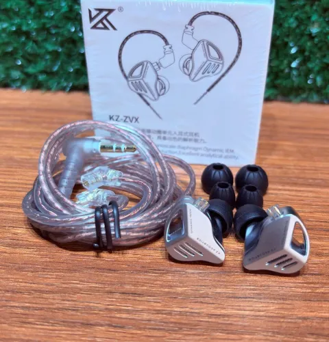 Fone de ouvido KZ ZVX com fio profissional 