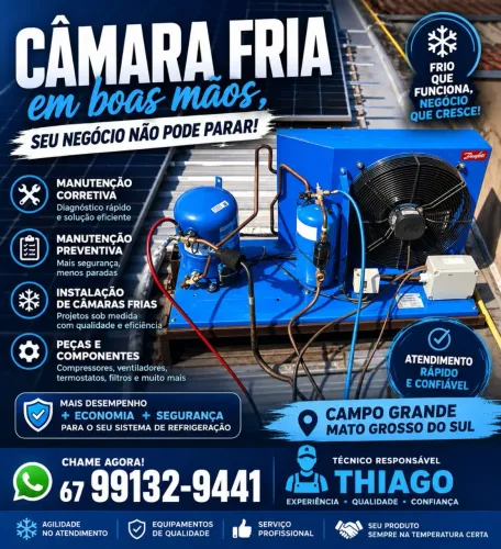 Manutenção de câmaras frias 