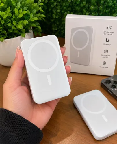 Power Bank por Indução - Carregador Portátil Sem Fio