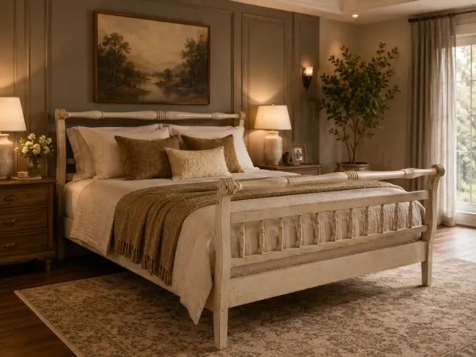Cama madeira vintage