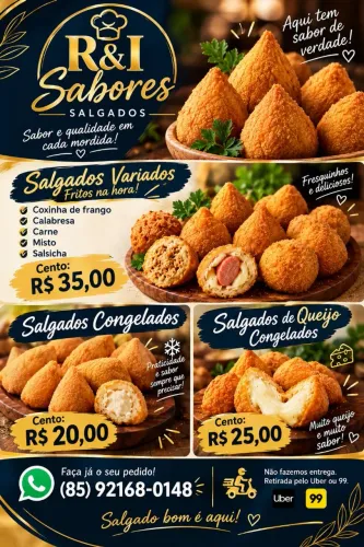 Cento de salgados 