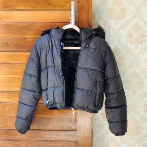 jaqueta puffer dupla face
