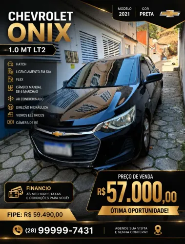 Chevrolet Onix HATCH LT 1.0 12V FLEX MEC. 4P 2021