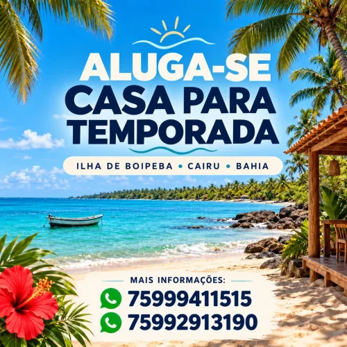 Casa para temporada Ilha de Boipeba - Cairu - Bahia