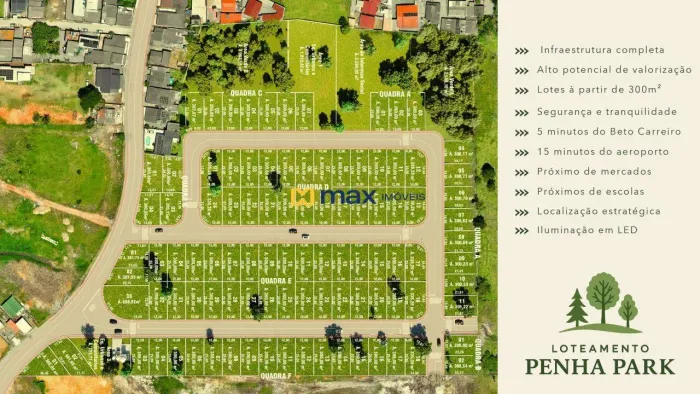 Venda: Terreno com 300m² (12x25) Loteamento Penha Park, Santa Lídia, Penha