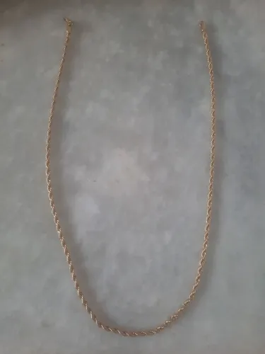 CORRENTE EM AÇO BANHADO A OURO 18K