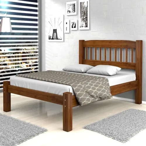 Cama de madeira maciça- nova