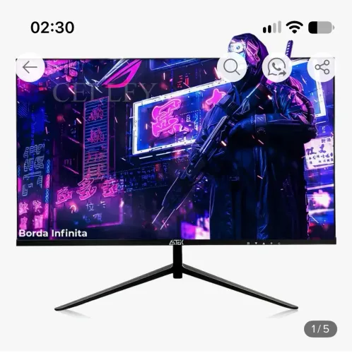 Monitor Gamer Aitek com tela de 21.5" 60Hz e resolução Full HD