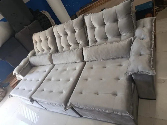 Sofá retrátil e reclinável imperial 2.90m