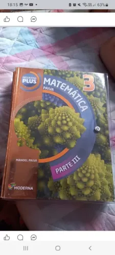 Vendo 3 livros de matemática parte I, II e III Editora Moderna Plus