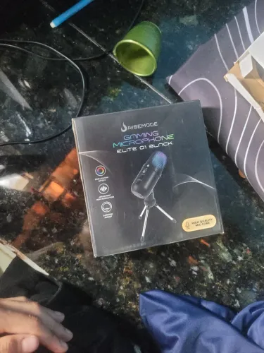 Microfone risemode consedor com caixa e nota