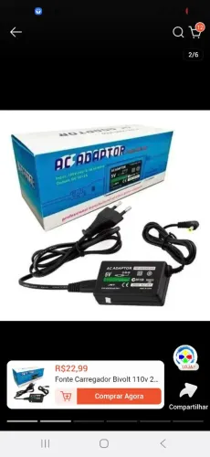 Carregador novo pra PSP portátil na promoção!