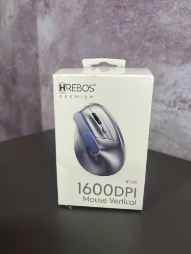 Mouse Vertical Ergonômico Hrebos Premium (modelo IF-299) de 1600 DPI