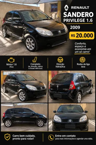 Renault Sandero Privilège Hi-flex 1.6 16V 5P 2009