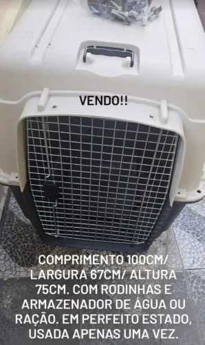 Caixa de transporte para animais. 