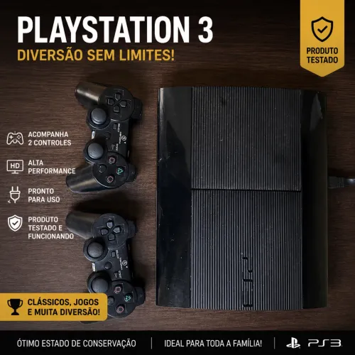 Vende-se ps3 + dois controle . Aceito proposta