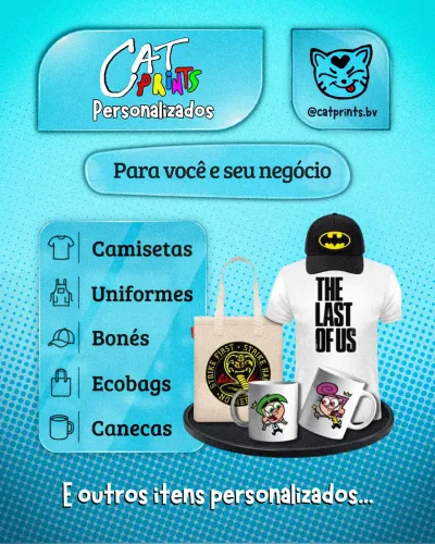 Canecas, camisetas e ecobags personalizadas