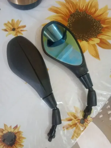 Par de Retrovisor LENTE Azul para motos.