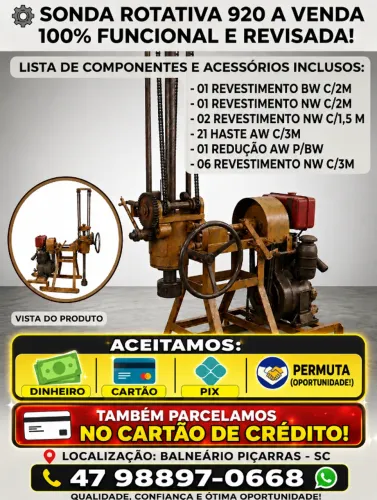 Sonda rotativa perfuratriz 920