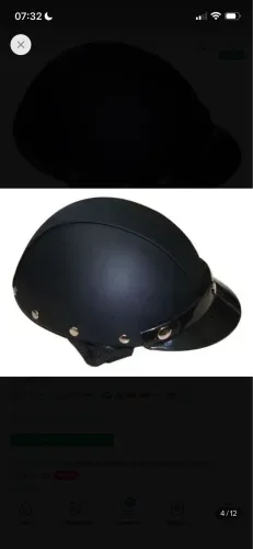 Capacete Coquinho preto novo