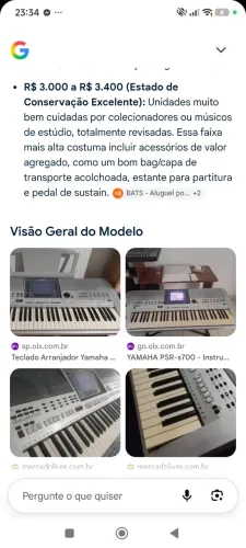 Teclado Yamaha PSr S 700