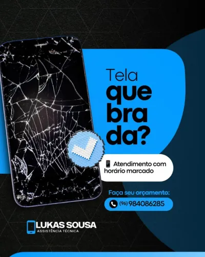 Trocamos a tela do seu celular quebrado.