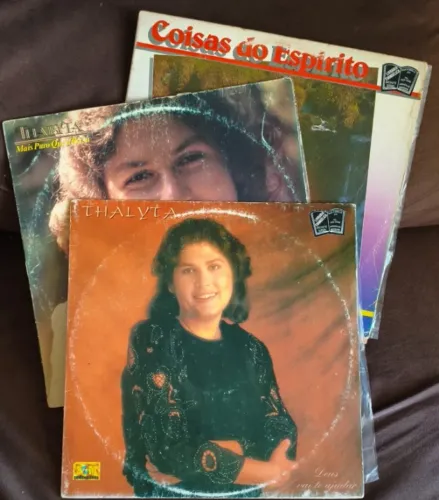 Lote 3 Lps Discos De Vinil Gospel Evangélico - Thalyta