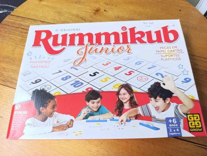 RUMMIKUB JÚNIOR JOGO DE TABULEIRO GROW O ORIGINAL COMPLETO! PRATICAMENTE NOVO!