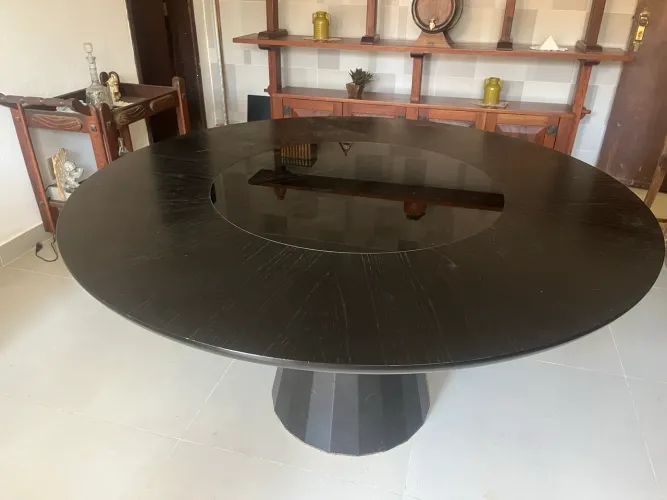 Mesa de jantar Vitória móveis 1,5M giratória 