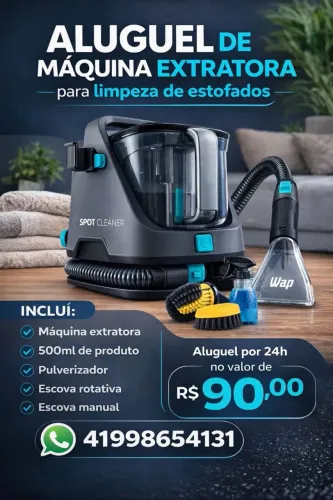 Extratora para limpeza de estofados 