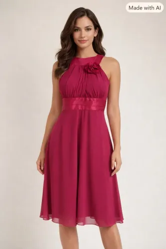 Vestido festa tam M magenta / carmim Mottive