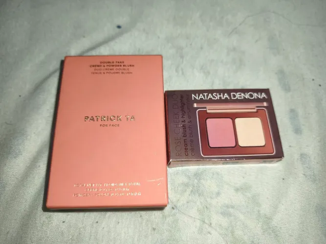 Patrick Ta Double-Take Blush Duo + Natasha Denona Rose Cheek Duo (Originais)
