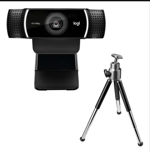 Webcam Full Hd Logitech C922 Pro Stream Com Microfone Embuti Preto