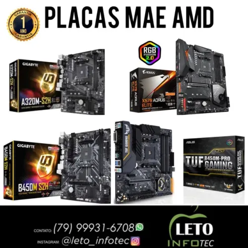Placas mae AMD A520 A320 B450