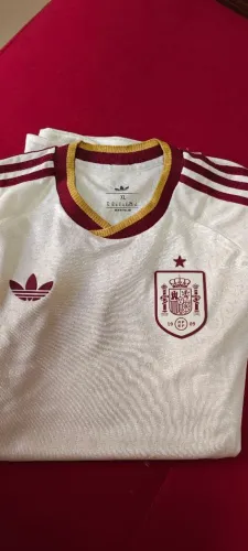 Camisa Espanha Copa 2026 branca original (versão jogador)