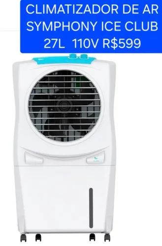 Climatizador de ar Sympohony ice Club 27L 127V