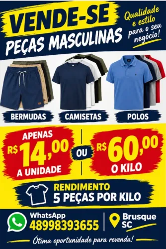 Lote peças masculino