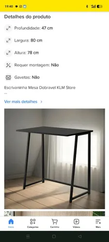 Vende se mesa para estudo dobrável