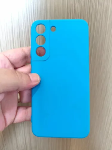Capa / Capinha para Samsung Galaxy S22 Silicone Aveludada Premium - Azul claro