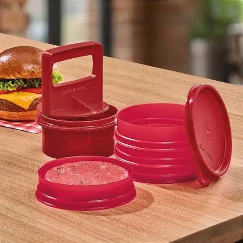 Tupperware Burguer Express Kit Marsala 6 peças