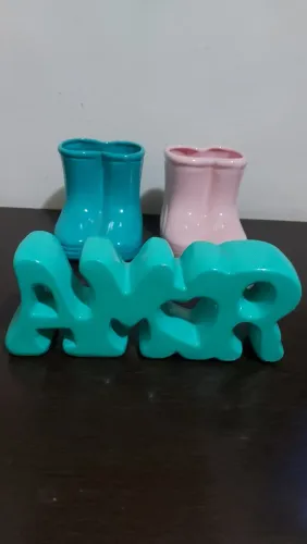 Jogo vaso decoração novo