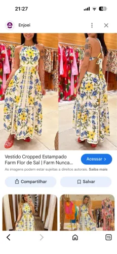 Vestido longo Farm