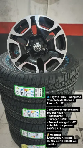 Toyota Hilux - Conjunto Completo de Rodas e Pneus Aro 17