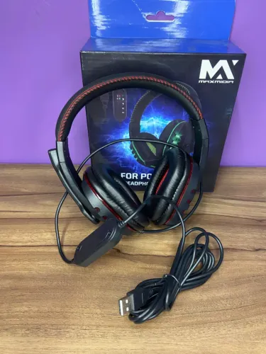 Fone de ouvido Hedaset Gamer com Fio Maxmidia