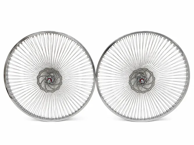 Rodas aro 26 com 144 raios inox cubos a disco
